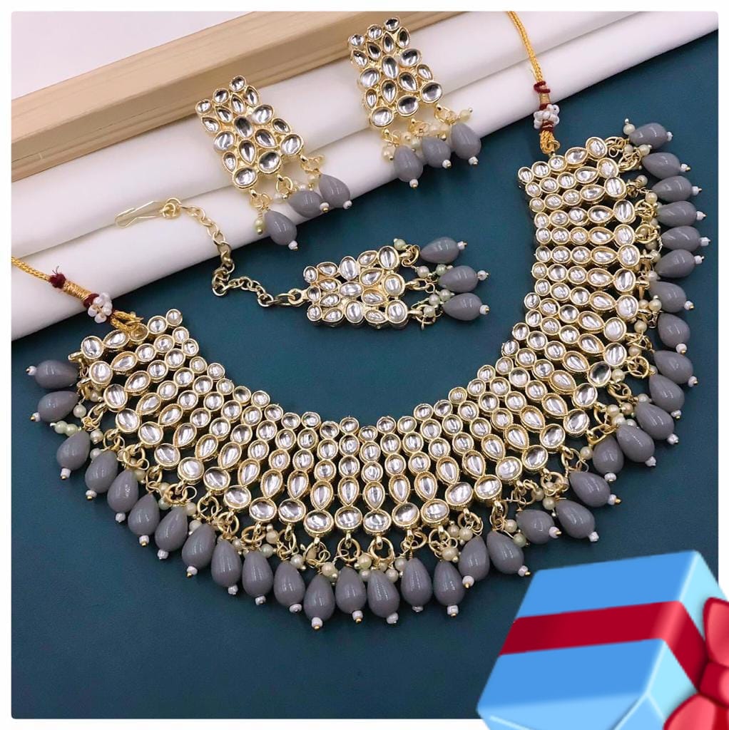 Wedding Wear Kundan Bridal Set Accessories Wholesale Price In Surat
